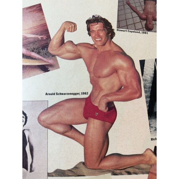 Vintage 1983 Cheesecake Arnold Schwarzenegger Clint Eastwood Advertisement Print - Picture 2 of 7